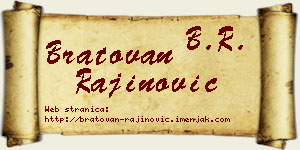 Bratovan Rajinović vizit kartica